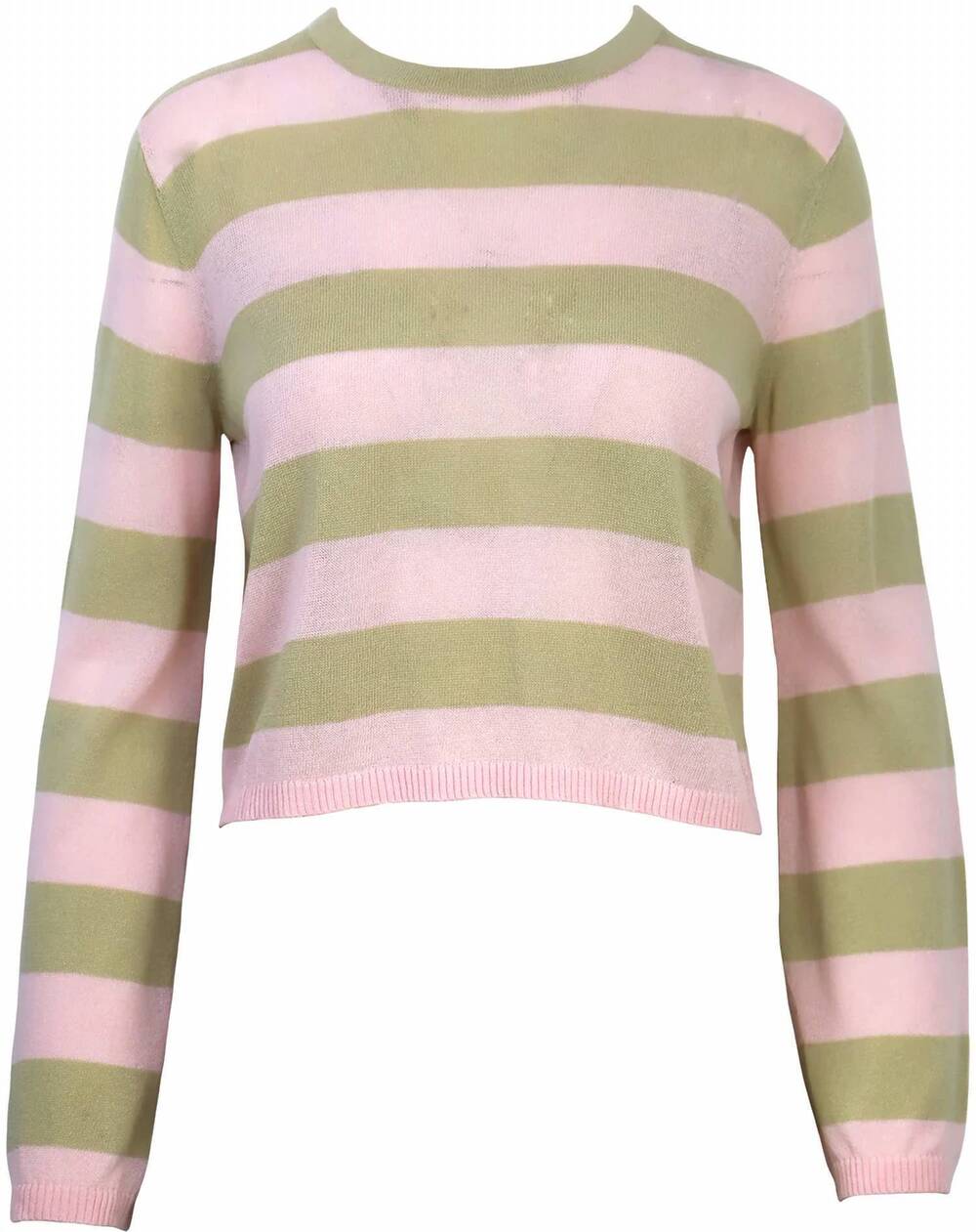 NEW LUCY PARIS women's joel striped long sleeve top in pink